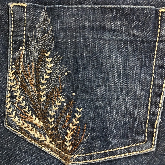 Lee Platinum Label Women’s Size 14 Embroidered Straight Leg Denim Jeans - Picture 10 of 10